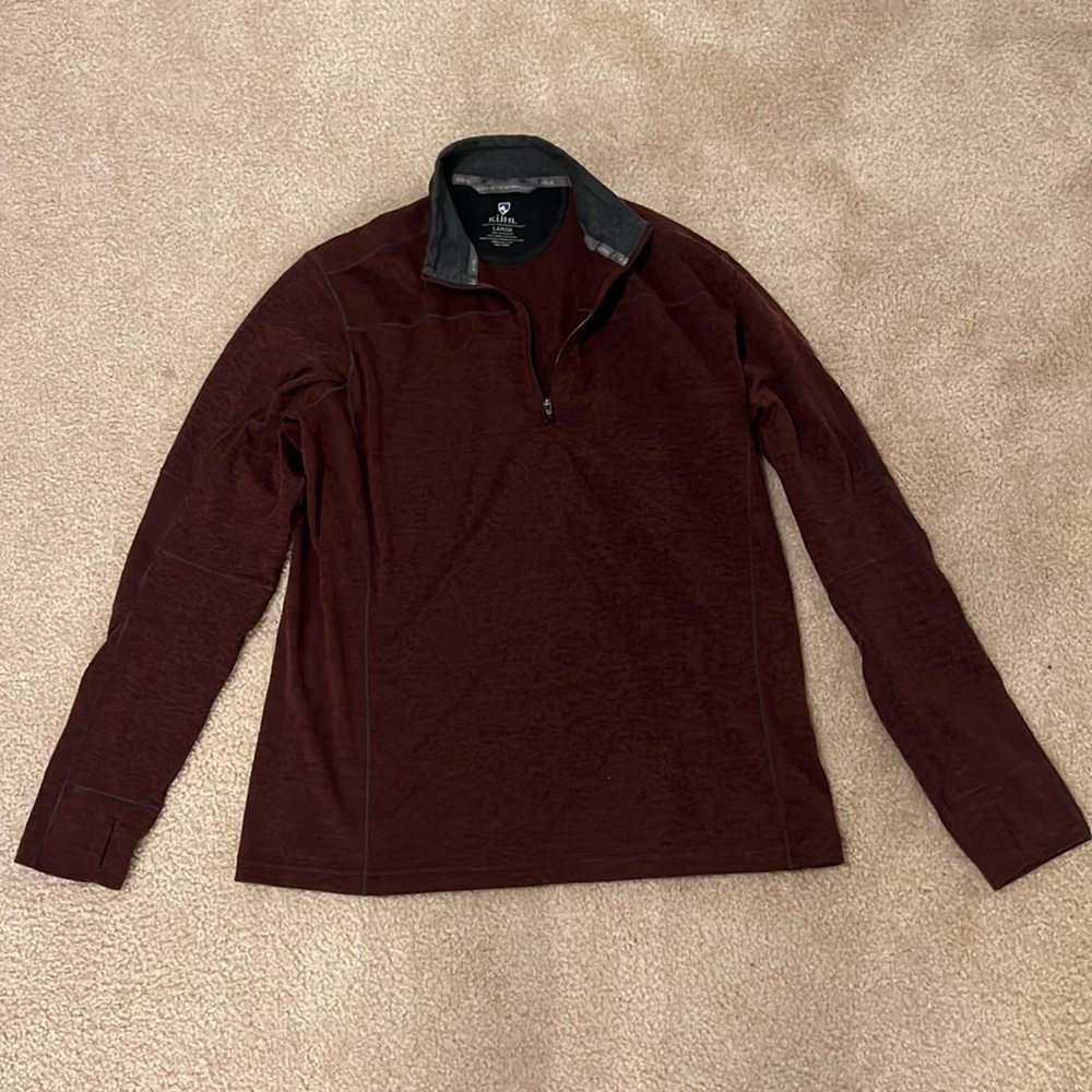 Kuhl Men's Soft Stretch 1/4 Zip - Large - Maroon